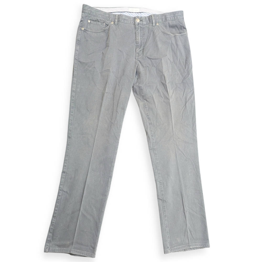 Peter Millar Ultimate Sateen 5 Pocket Gray Pant 38x31 Office Attire Golf Preppy